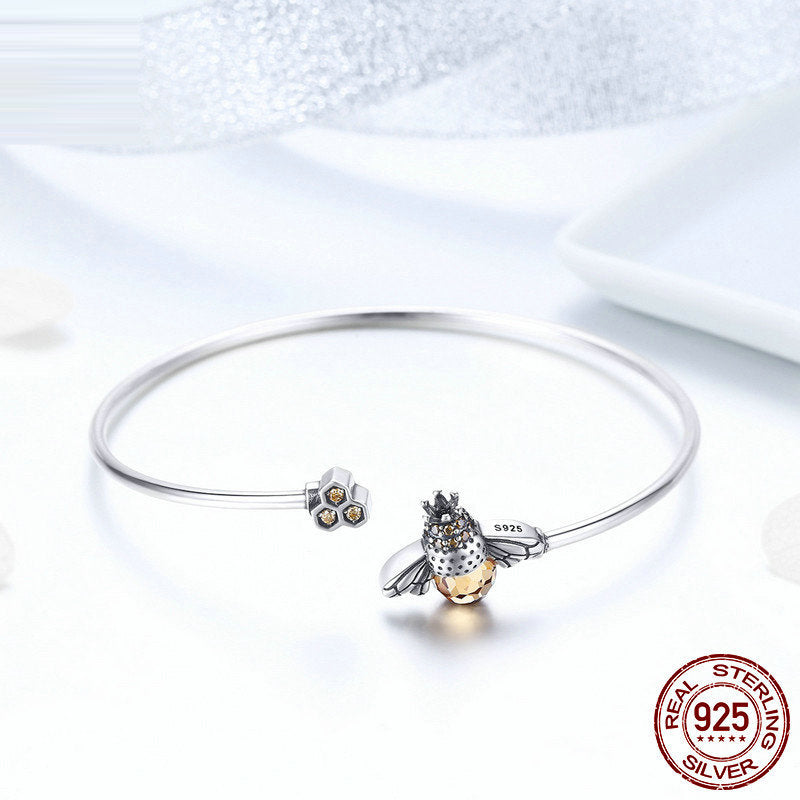 Pulsera Abeja en Plata 925 con Zirconias