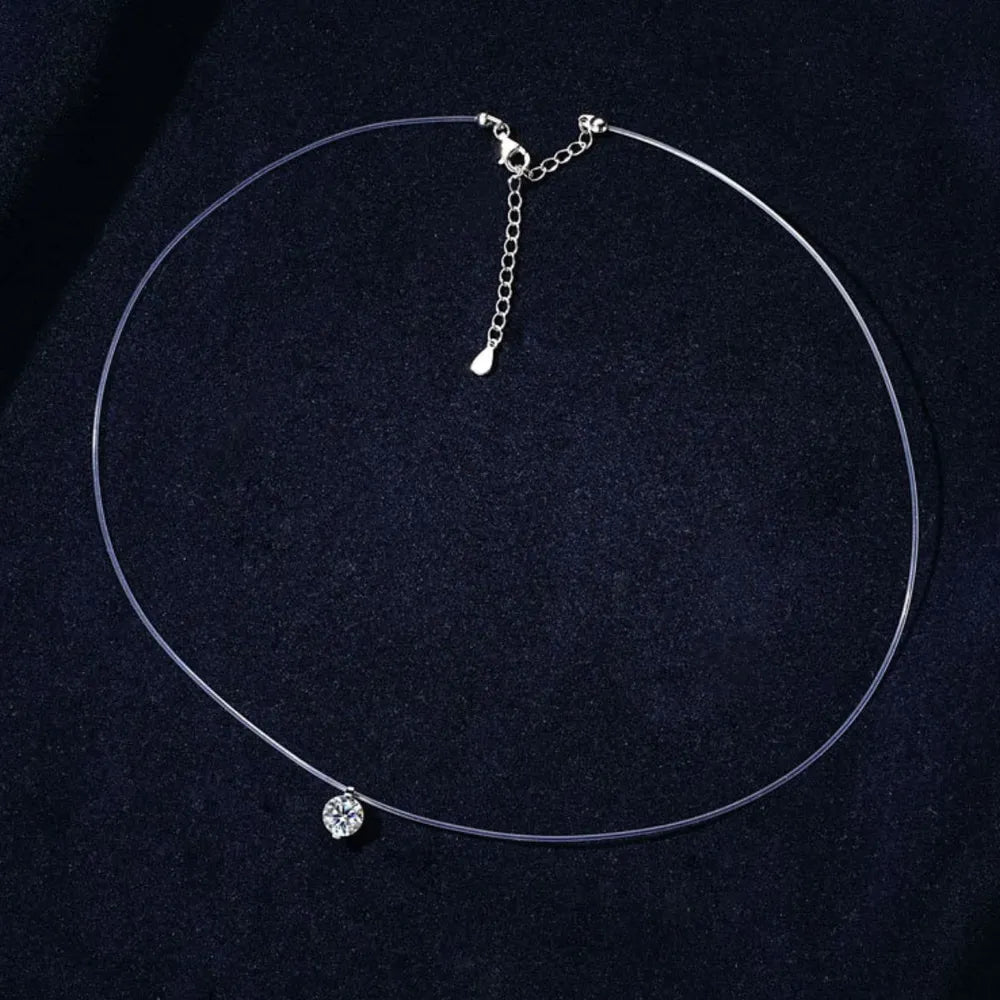 Collar de Moissanita 1 Quilate en Plata 925