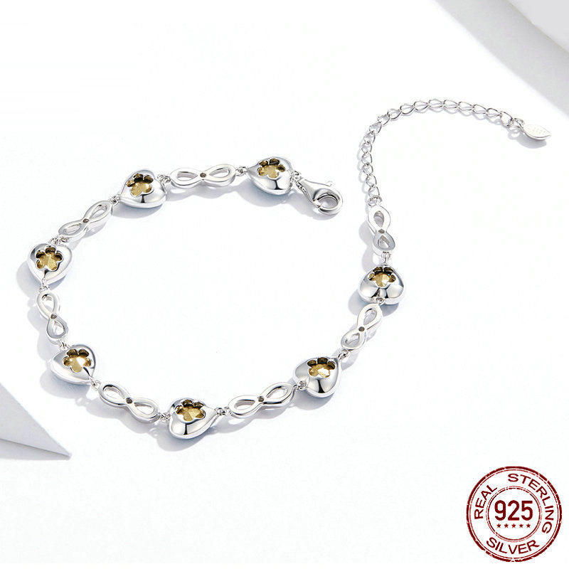 Pulsera Love en Plata 925 con Cristales Austriacos – Baño de Platino