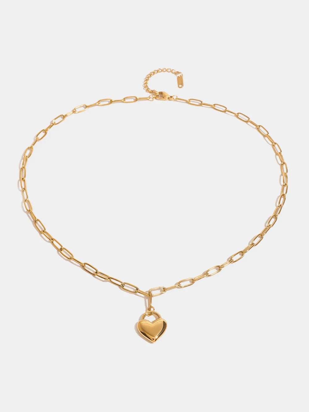 Collar con colgante de corazón en acero inoxidable