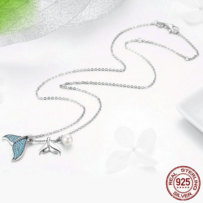 Collar Cola de Ballena de plata 925 con colgante