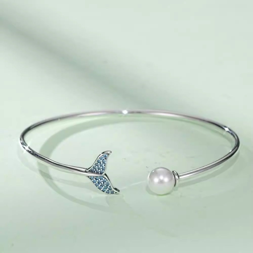 Pulsera Cola de Ballena en Plata 925 con Circonias
