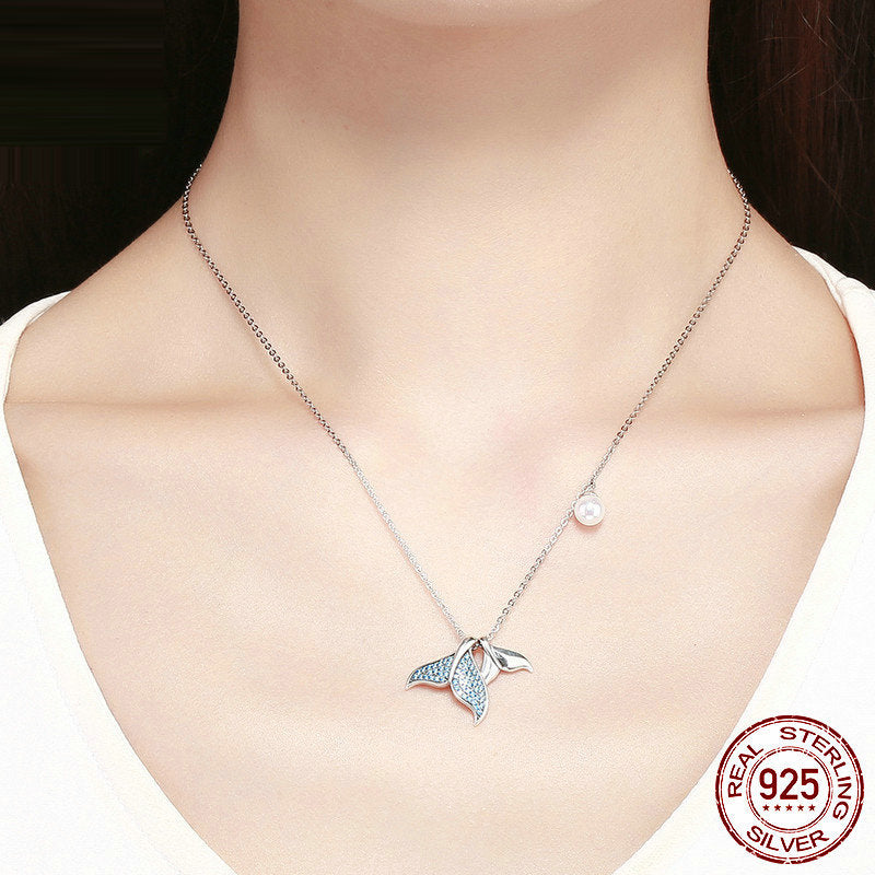 Collar Cola de Ballena de plata 925 con colgante