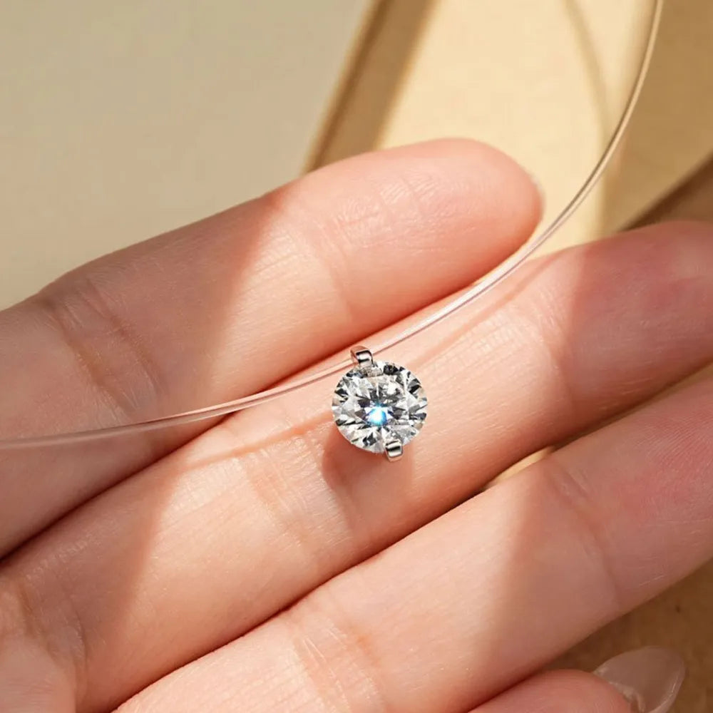 Collar de Moissanita 1 Quilate en Plata 925