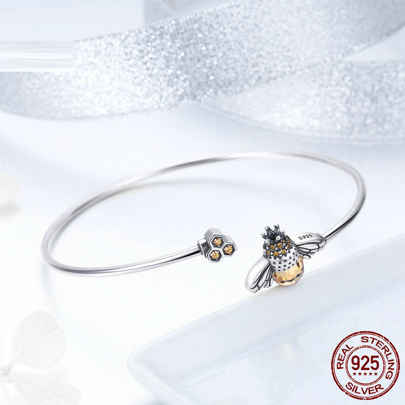 Pulsera Abeja en Plata 925 con Zirconias