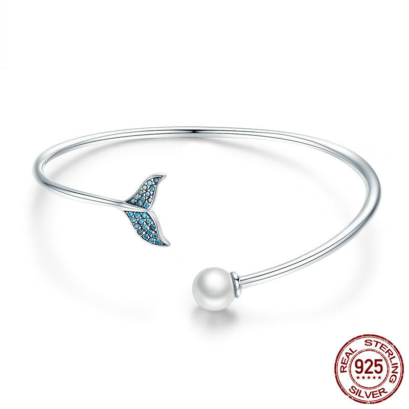 Pulsera Cola de Ballena en Plata 925 con Circonias
