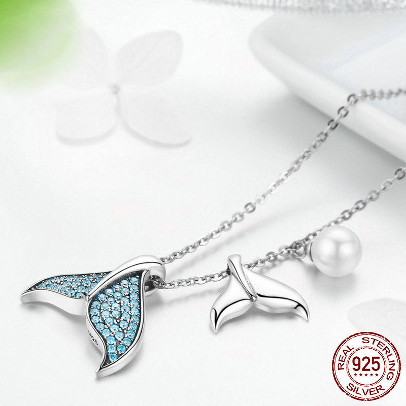 Collar Cola de Ballena de plata 925 con colgante