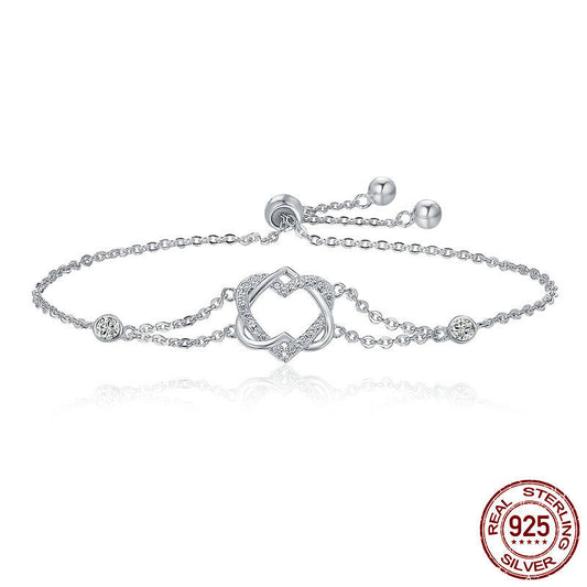 Pulsera Love en Plata 925 con Zirconias – Baño de Platino