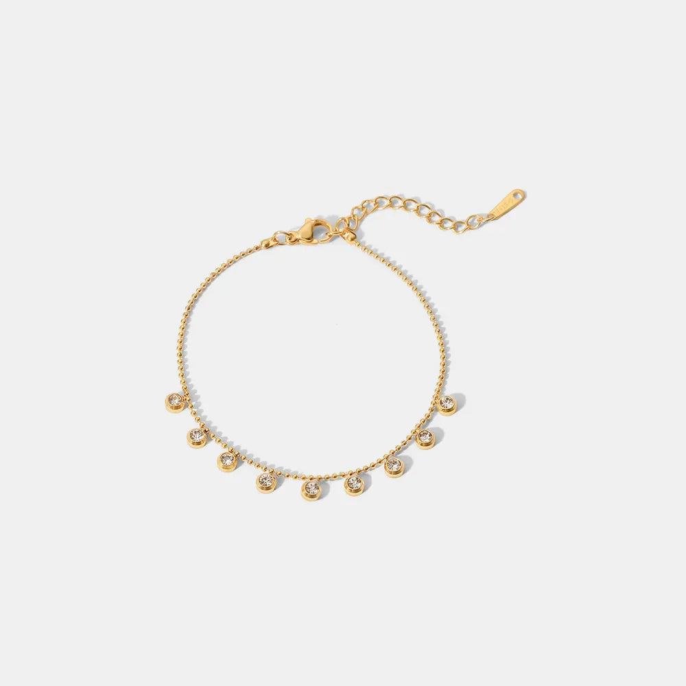 Pulsera Clásica en Acero Inoxidable Chapada en Oro de 18K